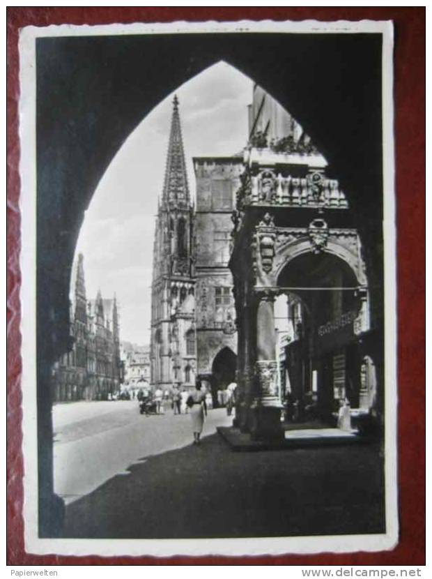 Münster - Rathausbogen Lambertikirche Feldpost - Muenster