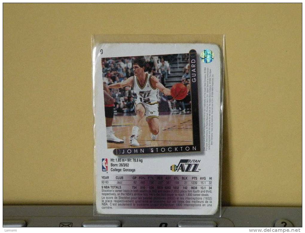 Carte  Basketball US 1992/93/94/95/96 -  John Stockton  - N° 9 - 2 Scan - Utah Jazz