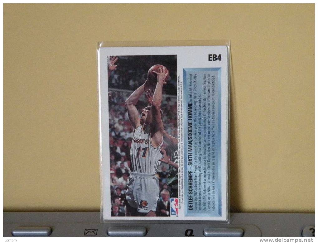 Carte  Basketball US 1992/93/94/95/96 -  Detlef Schrempf  - N° EB4 - 2 Scan - Indiana Pacers