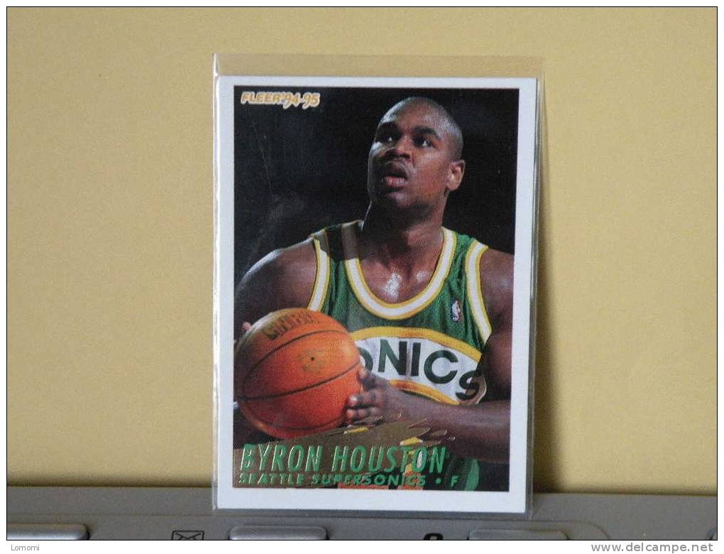 Carte  Basketball US 1992/93/94/95/96 - Byron Houston - N° 373 - 2 Scan - Seattle Supersonics