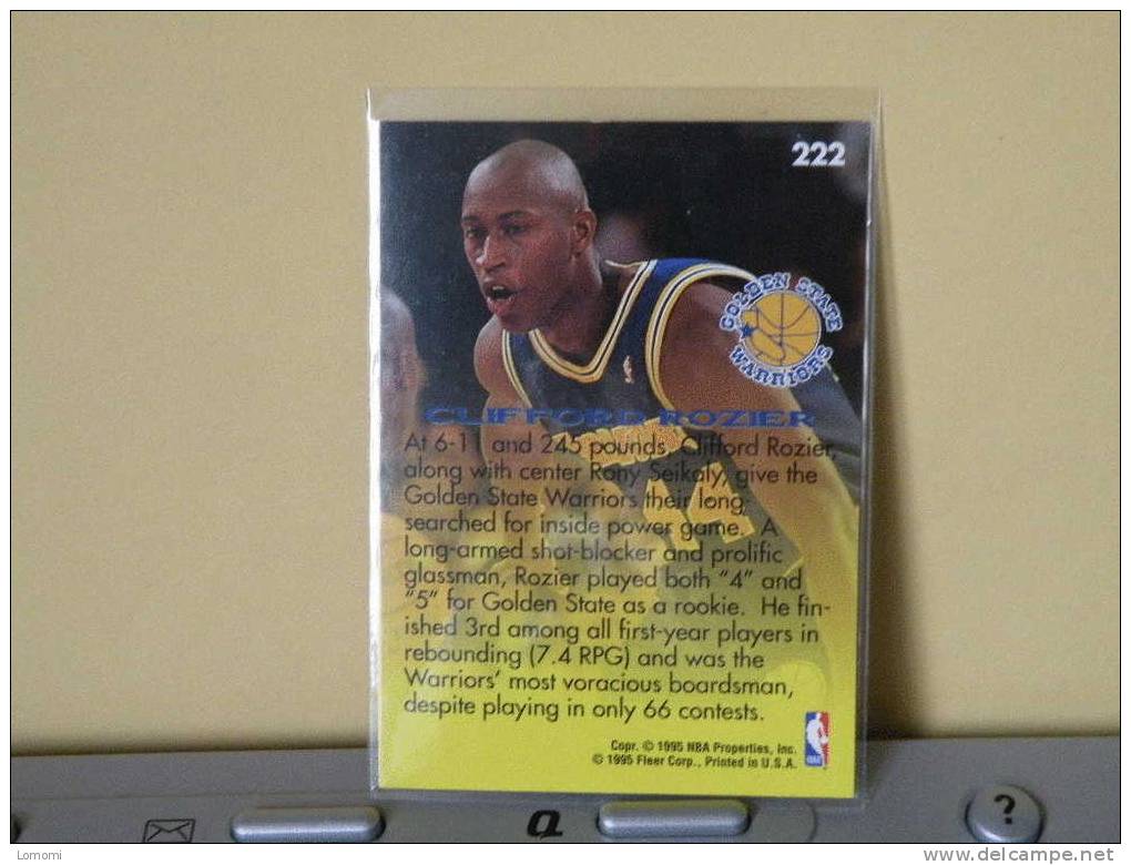 Carte  Basketball US 1992/93/94/95/96 - Clifford Rozier - N° 222 - 2 Scan - Golden State Warriors