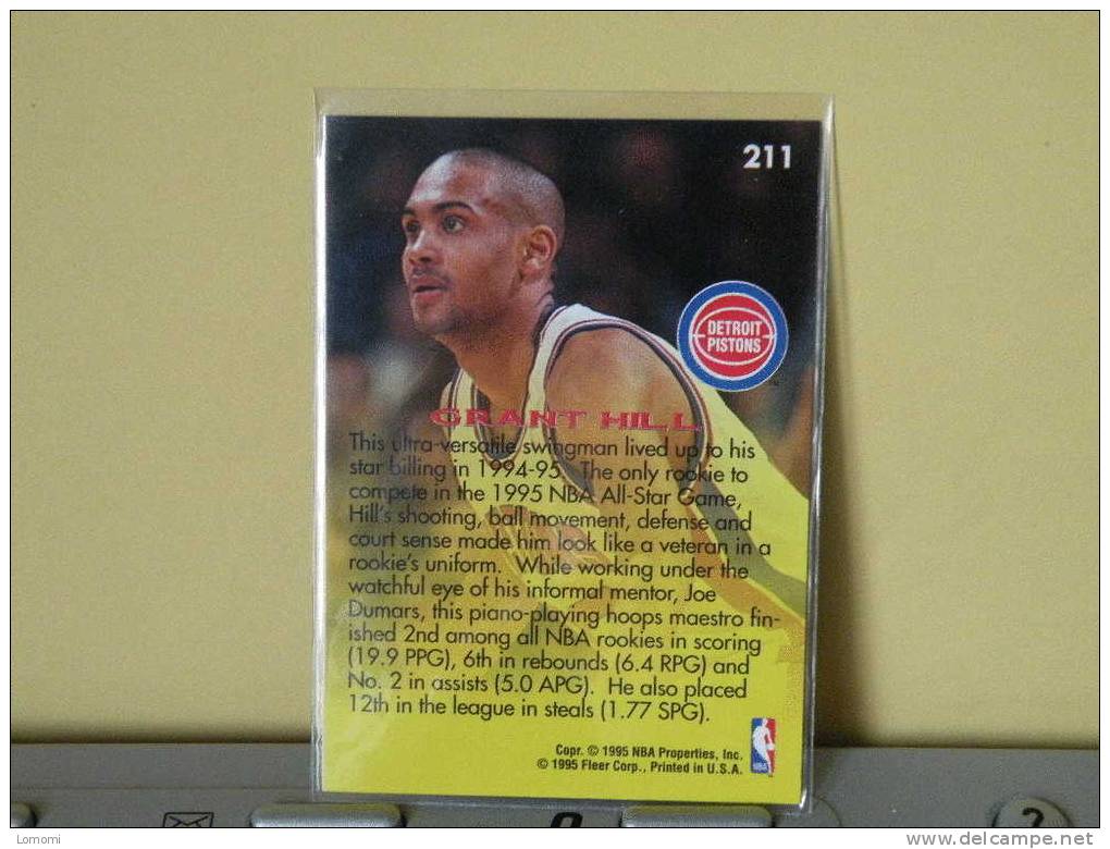 Carte  Basketball US 1992/93/94/95/96 - Grant HILL  - N° 211 - 2 Scan - Detroit Pistons