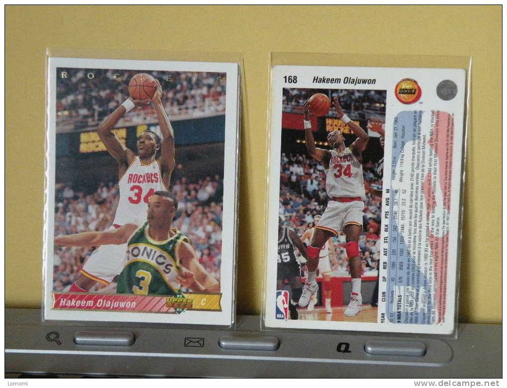 Carte  Basketball US 1992/93/94/95/96 - Hakeem Olajuwon  - N° 168 - 2 Scan - Houston Rockets