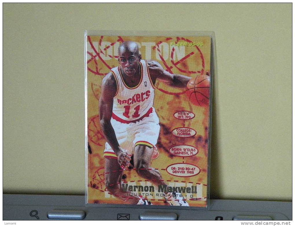 Carte  Basketball US 1992/93/94/95/96 - Vernon Maxwell  - N° 70 - 2 Scan - Houston Rockets