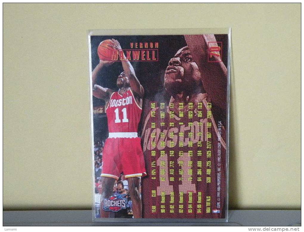 Carte  Basketball US 1992/93/94/95/96 - Vernon Maxwell  - N° 70 - 2 Scan - Houston Rockets