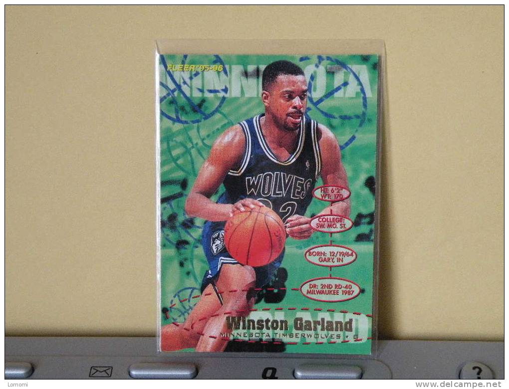 Carte  Basketball US 1992/93/94/95/96 - Winston Garland  - N° 106 - 2 Scan - Minnesota Timberwolves