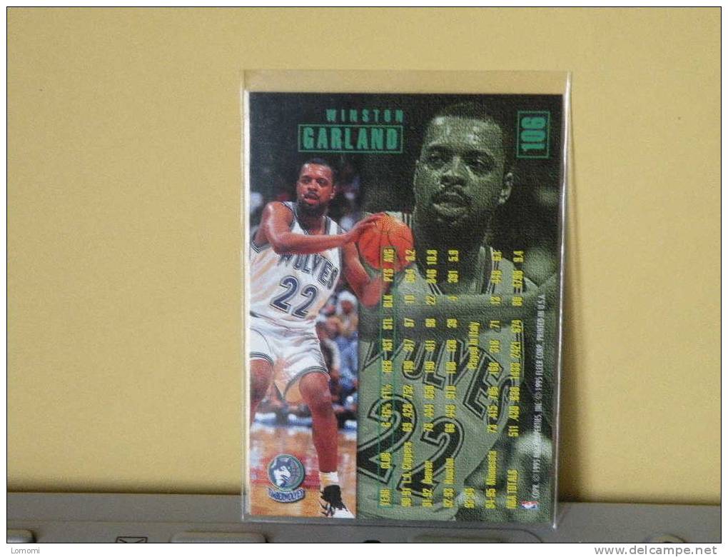 Carte  Basketball US 1992/93/94/95/96 - Winston Garland  - N° 106 - 2 Scan - Minnesota Timberwolves