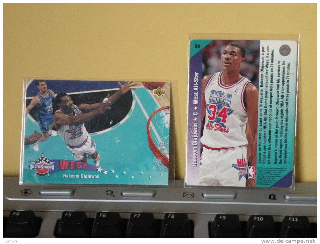 Carte  Basketball US 1992/93/94/95/96 -  Hakeem Olajuwon- N° 24 - 2 Scan - Utah Jazz