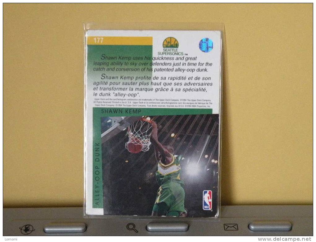 Carte  Basketball US 1992/93/94/95/96 -  Shawn Kemp - N° 177 - 2 Scan - Seattle Supersonics