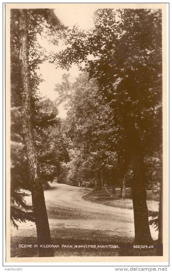 RPPC Scene In Kildonan Park, Winnipeg, Manitoba The Valentine Edy Winnipeg, Real Photograph - Winnipeg