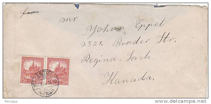 Hungary-1914 Cover Sent To Canada - Used Stamps