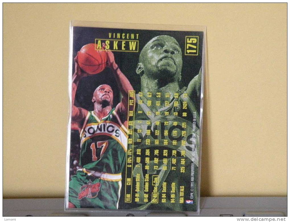 Carte  Basketball US 1992/93/94/95/96 -  Vincent Askew - N° 175 - 2 Scan - Seattle Supersonics