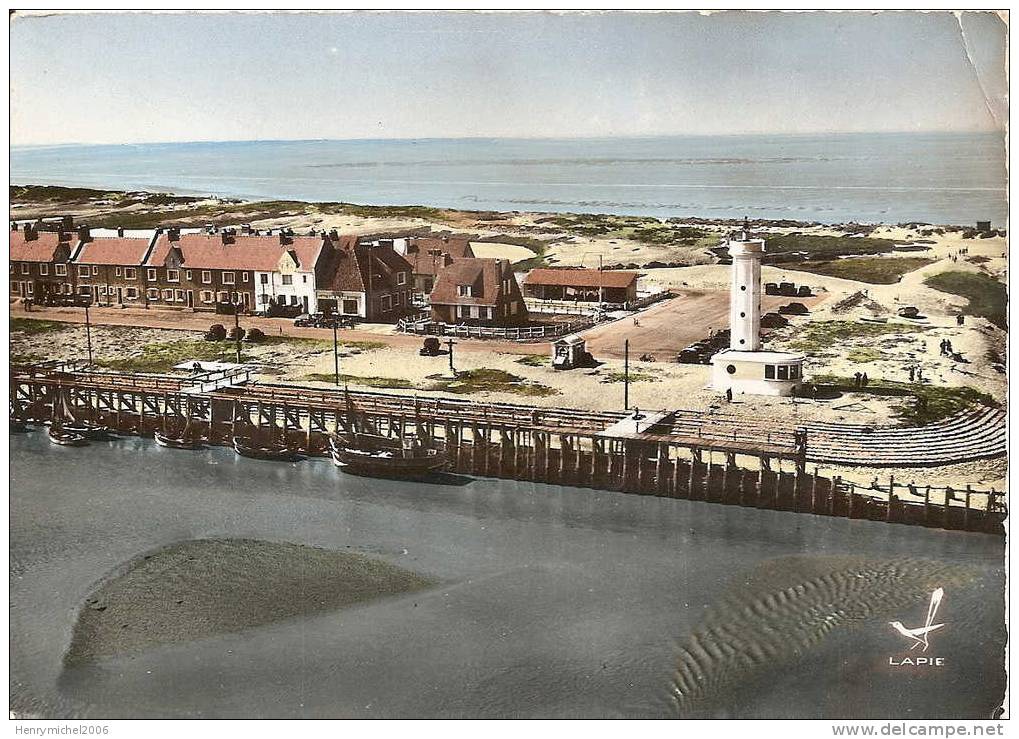 Le Hourdel , Vue Aérienne Du Phare Et Du Port De Peche, Ed Lapie - Le Hourdel