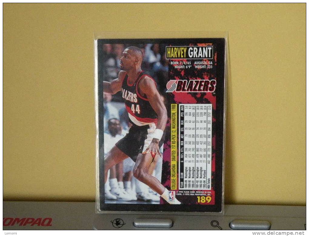 Carte  Basketball US 1992/93/94/95/96 -  Harvey Grant - N° 189 - 2 Scan - Portland Trailblazers