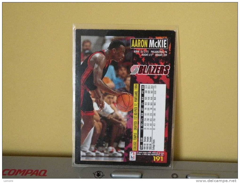 Carte  Basketball US 1992/93/94/95/96 -  Aaron Mc Kie - N° 191 - 2 Scan - Portland Trailblazers