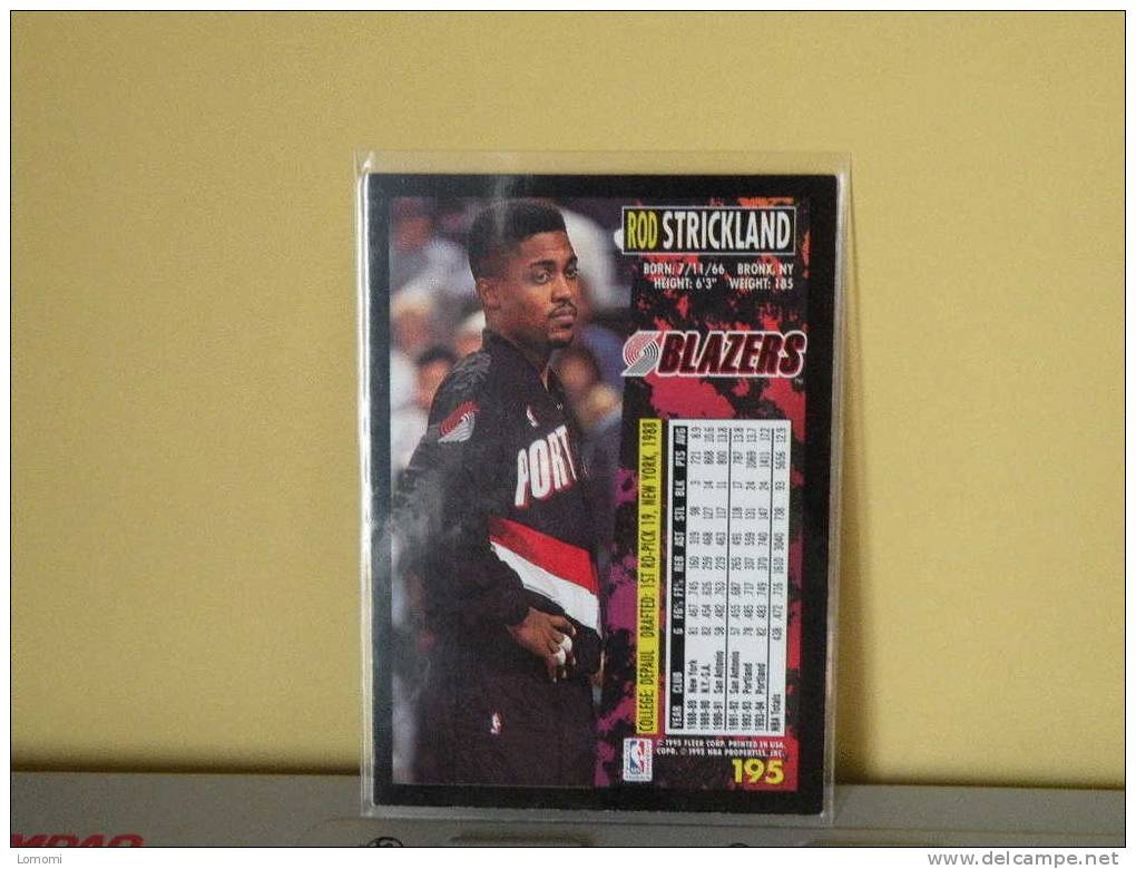 Carte  Basketball US 1992/93/94/95/96 -  Rod Strickland - N° 195 - 2 Scan - Portland Trailblazers