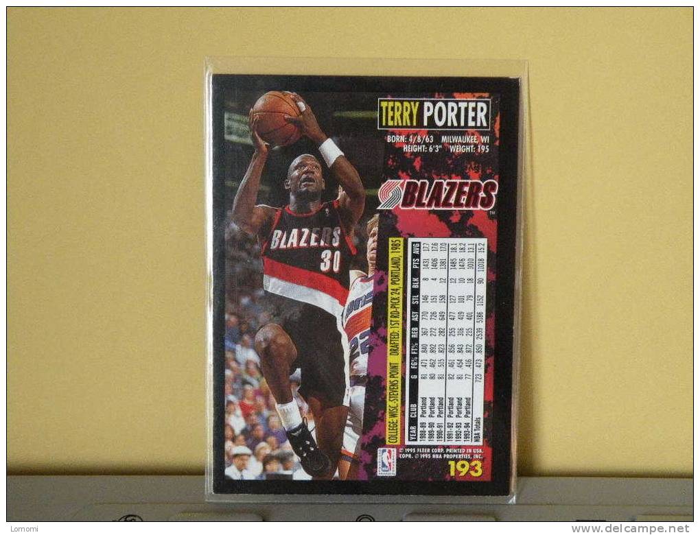 Carte  Basketball US 1992/93/94/95/96 -  Terry Poster - N° 193 - 2 Scan - Portland Trailblazers