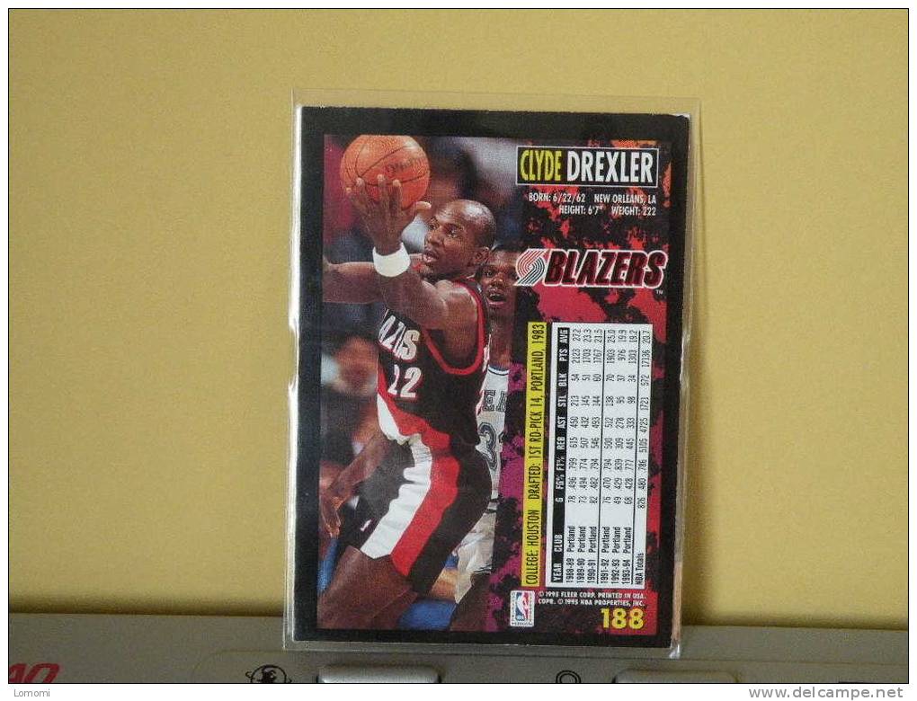 Carte  Basketball US 1992/93/94/95/96 -  Clyde Drexler - N° 188 - 2 Scan - Portland Trailblazers