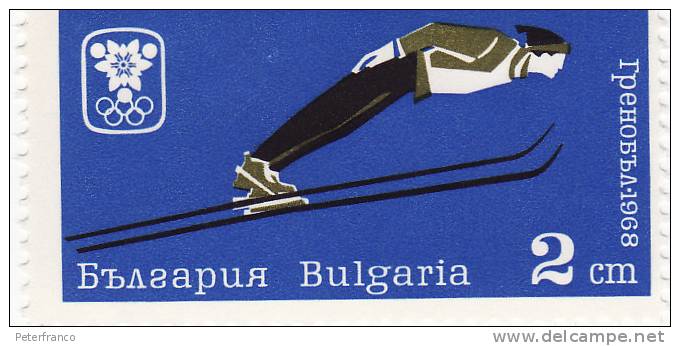 1968 Bulgaria - Olimpiadi Di Grenoble - Salto Dal Trampolino - Inverno1968: Grenoble