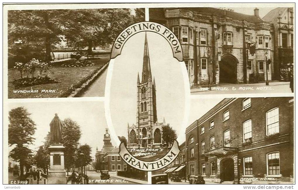 Britain United Kingdom - Greetings From Grantham Old Postcard [P237] - Sonstige & Ohne Zuordnung