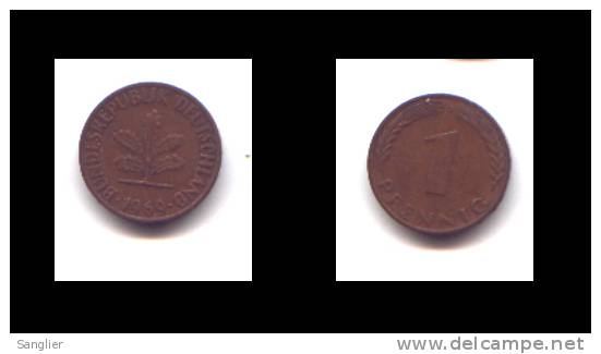 1 PFENNIG 1969 D - 1 Pfennig