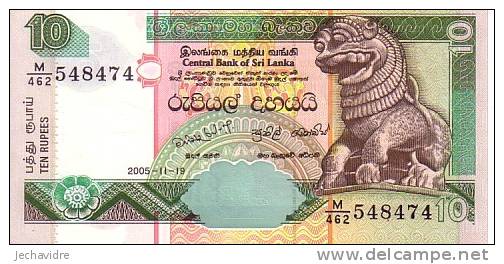 SRI LANKA   10 Rupees  Daté Du 19-11-2005   Pick 115c    ***** BILLET  NEUF ***** - Sri Lanka