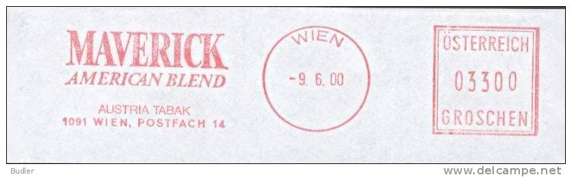 ÖSTERREICH : 2000 : Red Postal Metermark On Fragment : ROKEN,FUMER,SMOKE,TABAK,TABAC,TOBACCO, - Tobacco