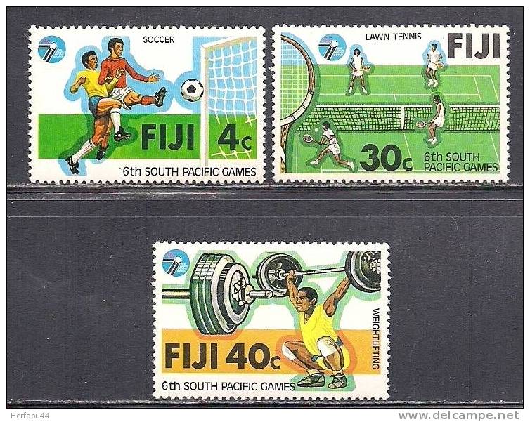 Fiji       South Pacific Games  Stamps   SC# 405,407-08 MNH** - Fiji (1970-...)