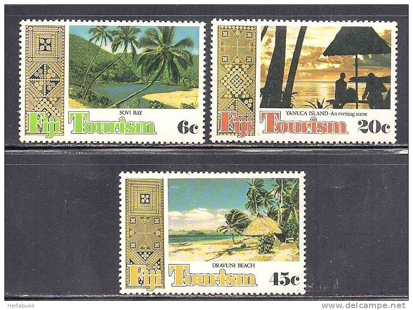 Fiji       Tourism   Stamps  SC# 430-32 MNH** - Fidji (1970-...)