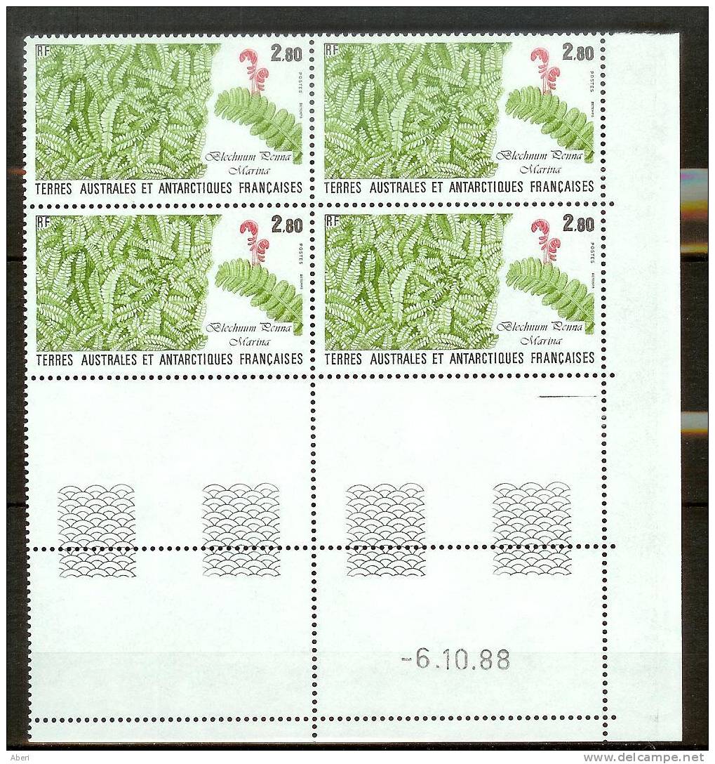 TAAF  N° 143 X 4 Coin Daté 6-10-88   FLORE - Ungebraucht