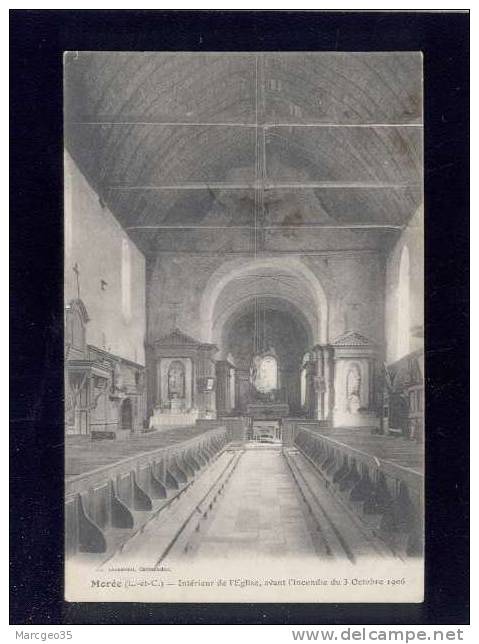 Morée Intérieur De L'église Avant L'incendie Du 3 Oct.1906 édit.laussedat - Moree