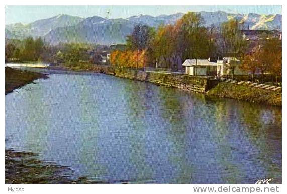 64 NAY Le Gave De Pau Et Les Pyrenees A Droite La Piscine - Arthez De Bearn