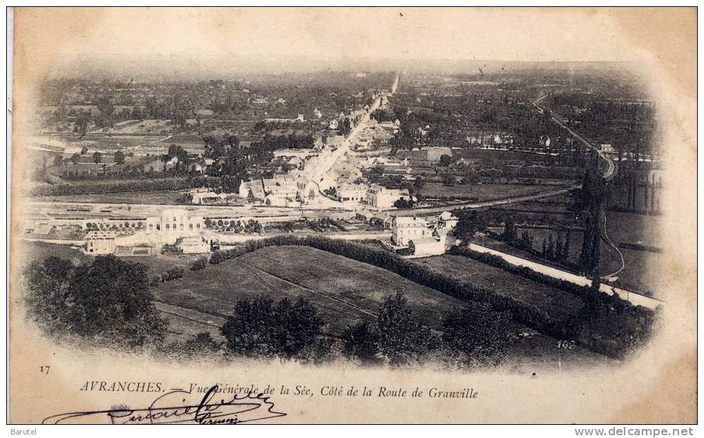 AVRANCHES - Vue Générale De La Sée, Côté De La Route De Granville - Avranches