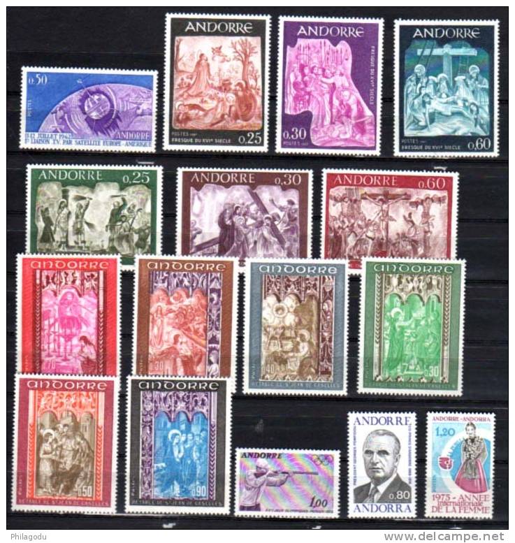 Andorre 1962- 75, Fresques Et Retables, Entre N° 165 Et 250 **sans Charnière - Grabados