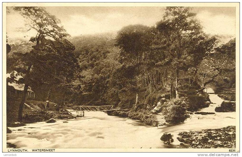 Britain United Kingdom Lynmouth, Watersmeet Old Postcard [P247] - Lynmouth & Lynton