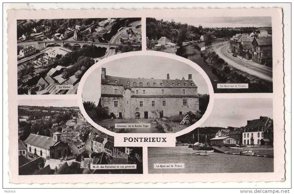 PONTRIEUX     -      Carte Multivues De La Ville. - Pontrieux