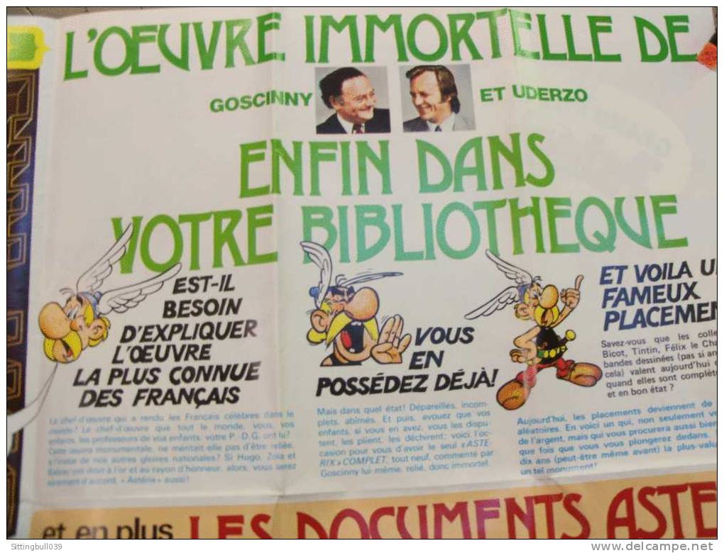 ASTERIX. PETITE ENVELOPPE COMPLÈTE DE SES PUB PAR LES ED. CULTURE ART LOISIRS 1978, POUR LA SORTIE DE TOUT ASTERIX. RARE - Werbeobjekte