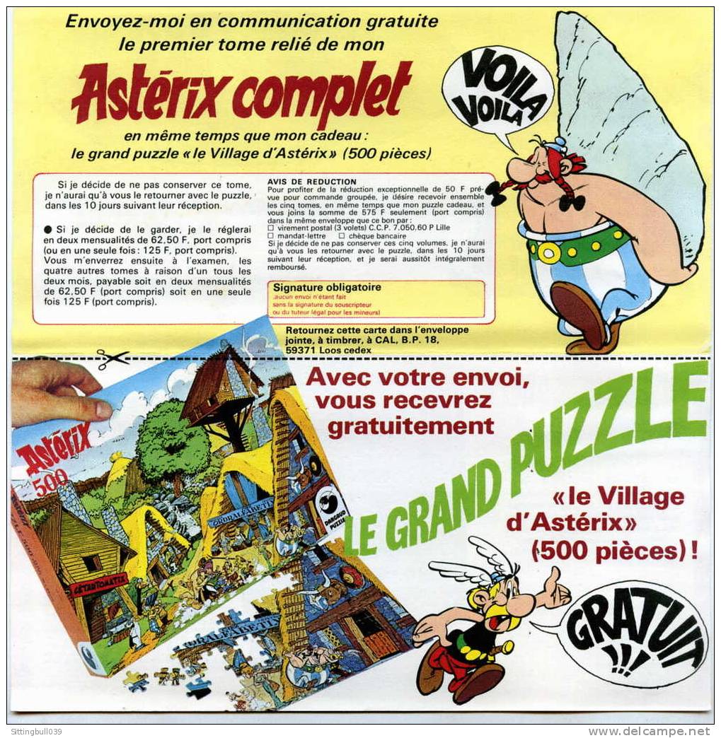 ASTERIX. PETITE ENVELOPPE COMPLÈTE DE SES PUB PAR LES ED. CULTURE ART LOISIRS 1978, POUR LA SORTIE DE TOUT ASTERIX. RARE