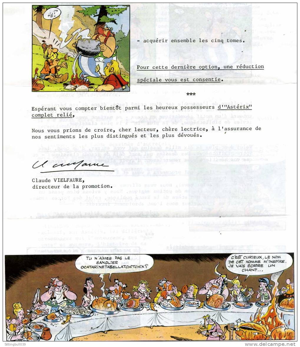 ASTERIX. PETITE ENVELOPPE COMPLÈTE DE SES PUB PAR LES ED. CULTURE ART LOISIRS 1978, POUR LA SORTIE DE TOUT ASTERIX. RARE