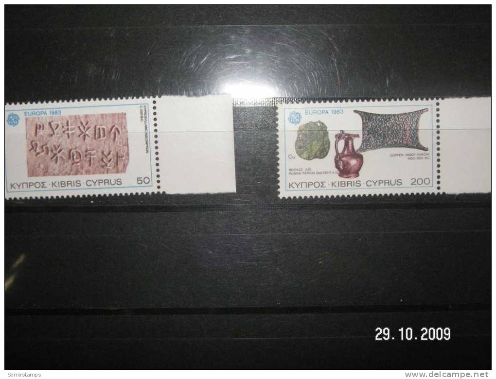 Cyprus, Europa 1983 2 Stamps, Topic Archeology  MNH - SKRILL PAY ONLY - Other & Unclassified
