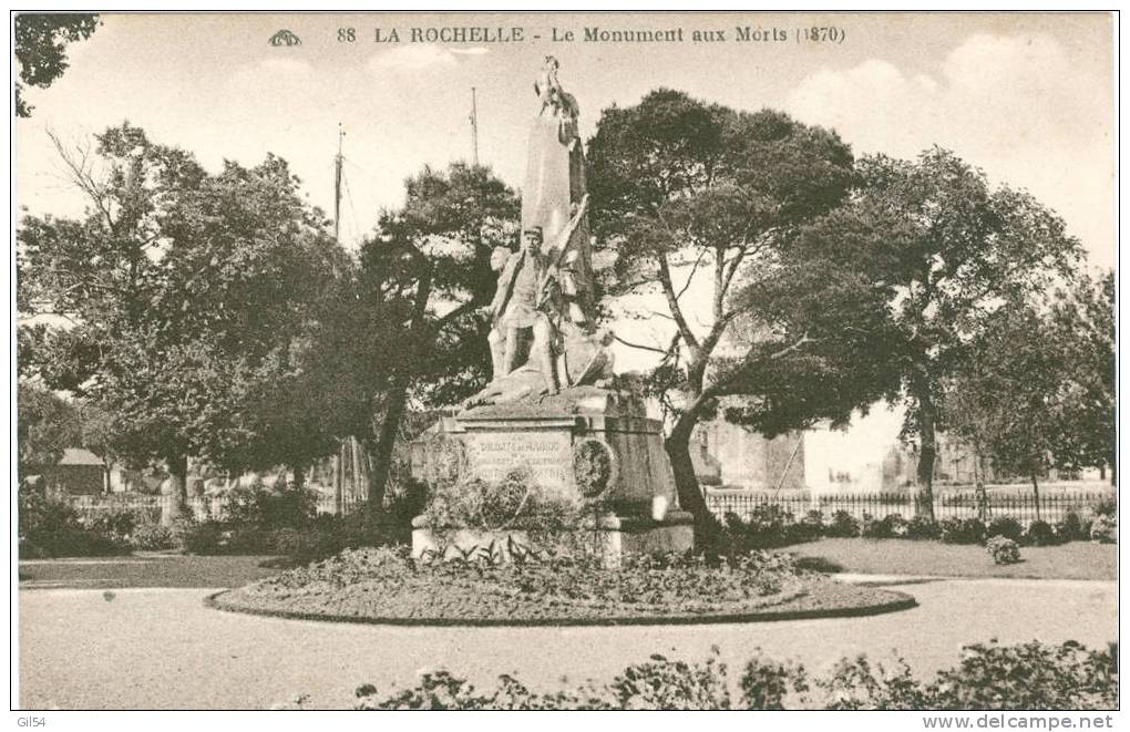 La Rochelle - Le Monument Aux Morts (1870)    Pc43 - La Rochelle