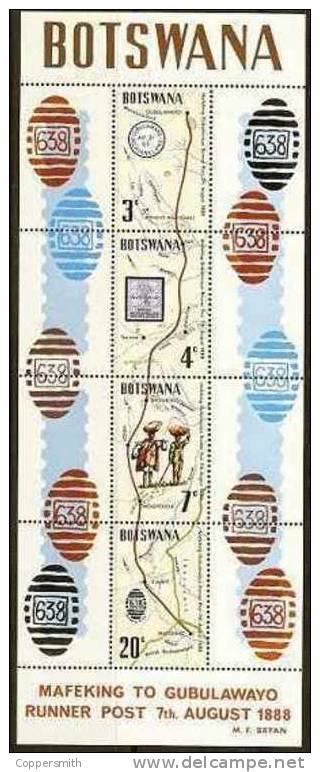 (025) Botswana / Botsuana  Runner Post Sheet / Bf / Bloc Coureur Postal / Botenpost  ** / Mnh  Michel BL 6 - Botswana (1966-...)