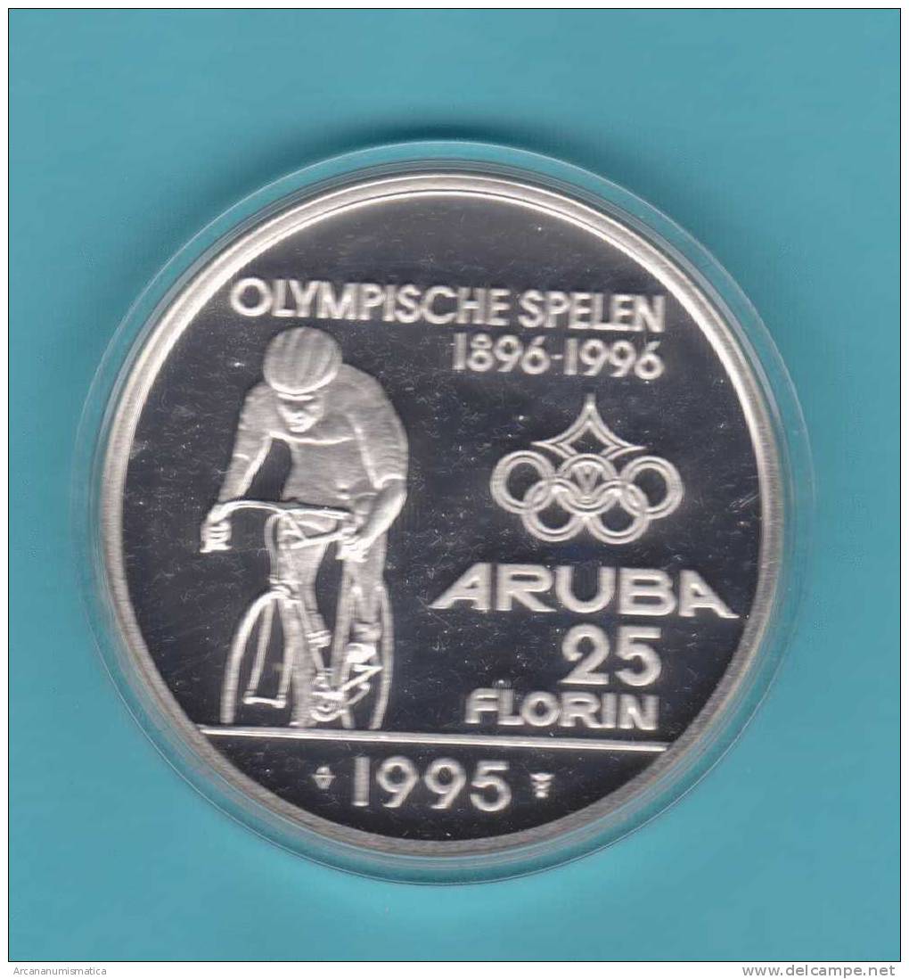 ARUBA   25 FLORIN  1995  PLATA/SILVER   PROOF  SC/UNC  KM#13     DL-7234 - Otros – América