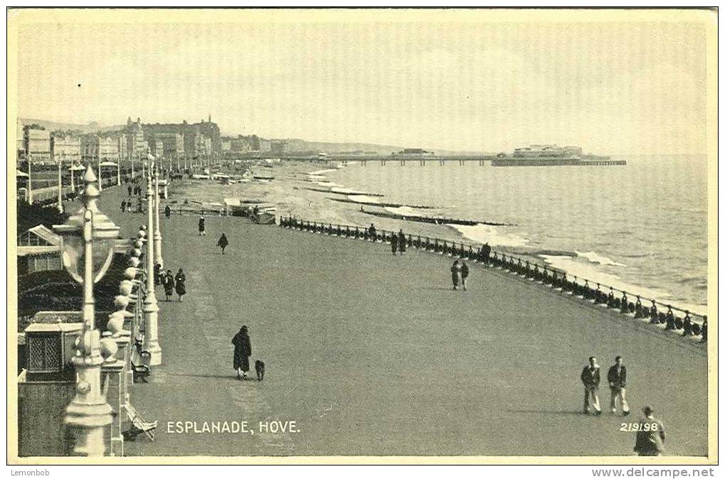 Britain United Kingdom - Esplanade, Hove Old Postcard [P277] - Autres & Non Classés