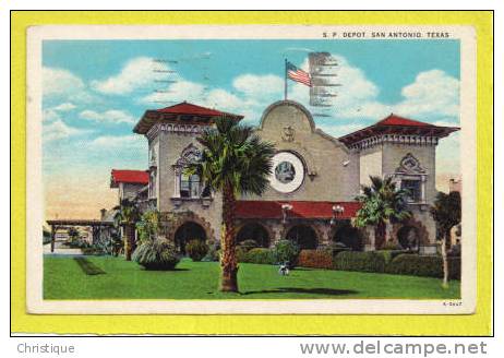 Southern Pacific Railroad Depot, Sn Antonio Texas, 1920-30s - San Antonio
