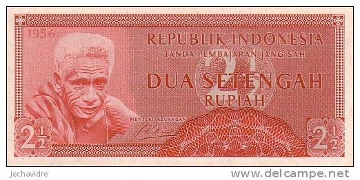 INDONESIE   2 1/2 Rupiah   Daté De 1956   Pick 75     ***** BILLET  NEUF ***** - Indonésie