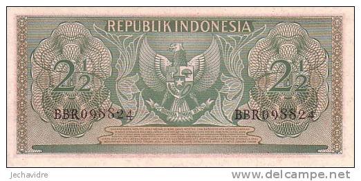 INDONESIE   2 1/2 Rupiah   Daté De 1956   Pick 75     ***** BILLET  NEUF ***** - Indonesien