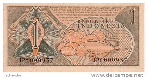 INDONESIE   1 Rupiah  Daté De 1961   Pick 78     ***** BILLET  NEUF ***** - Indonésie
