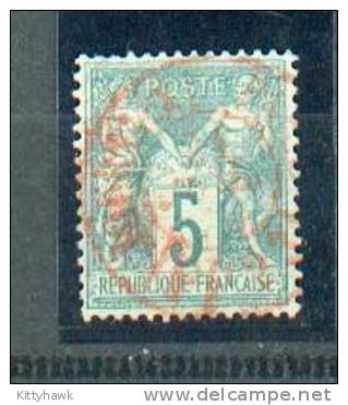 F 233 - YT 64 Obli Cachet Rouge Des Journaux - 1876-1878 Sage (Type I)