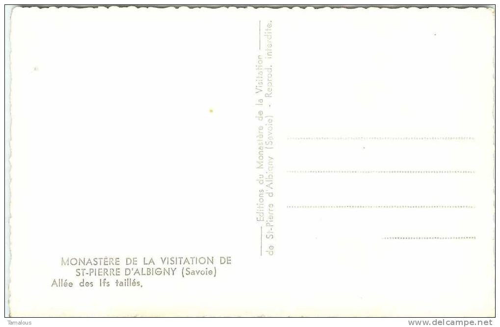 73 - SAVOIE - St PIERRE D´ALBIGNY - MONASTERE De La VISITATION - ALLEE Des IFS Taillés - - Saint Pierre D'Albigny